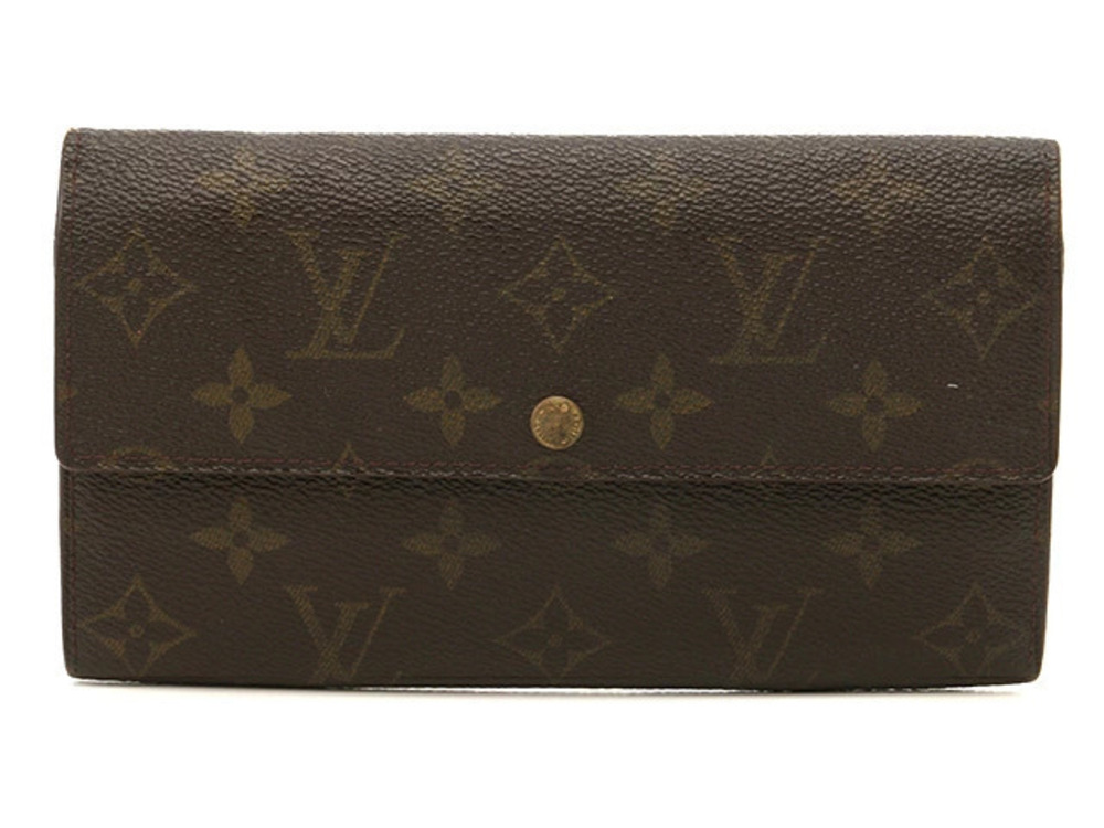 LOUIS VUITTON Long Wallet Monogram Pochette Portemonnaie Cartes Credit